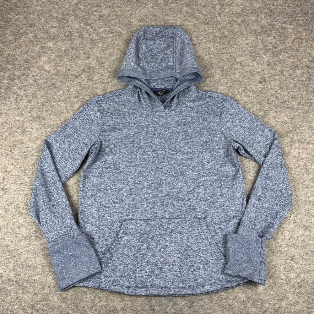 Athleta Girl Uptempo Hoodie Top Heathered Blue Girls XL 14
